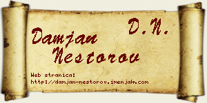 Damjan Nestorov vizit kartica